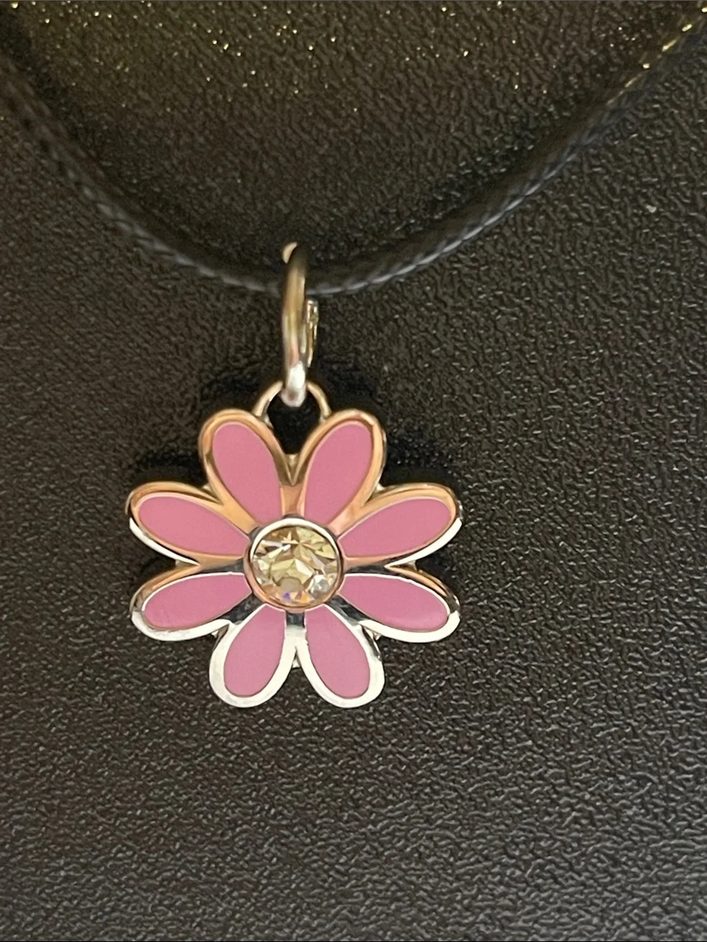Coach Pink Daisy Pendant Necklace